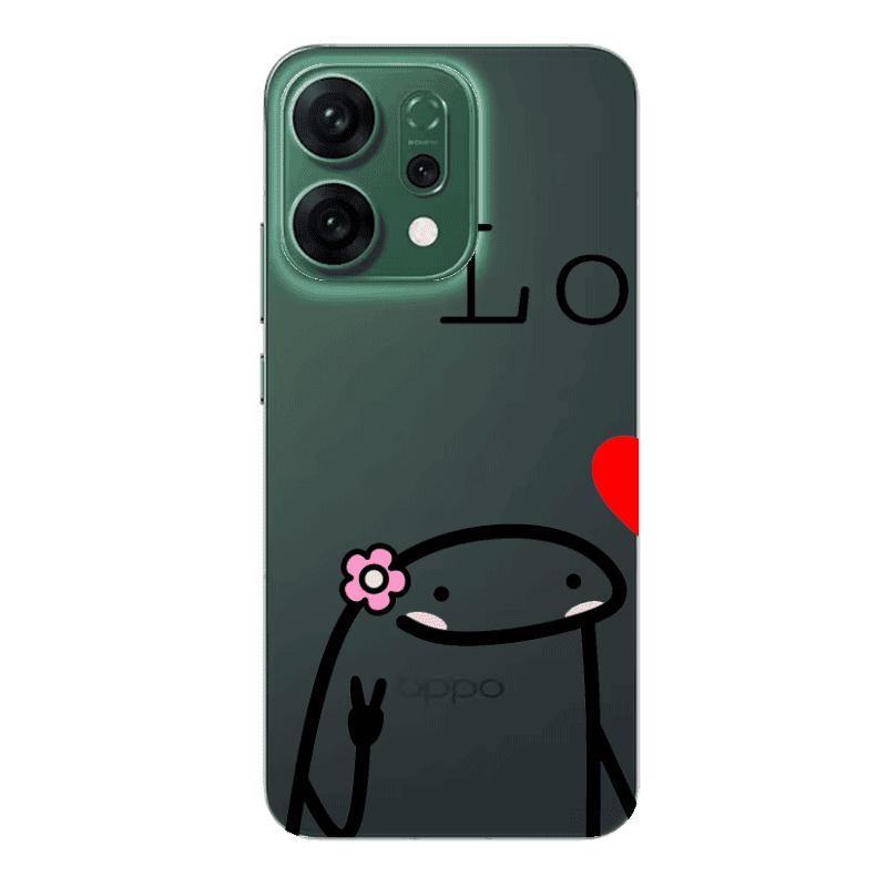 Oppo RENO 14 Love 1 Transparent Silicone TPU Θήκη